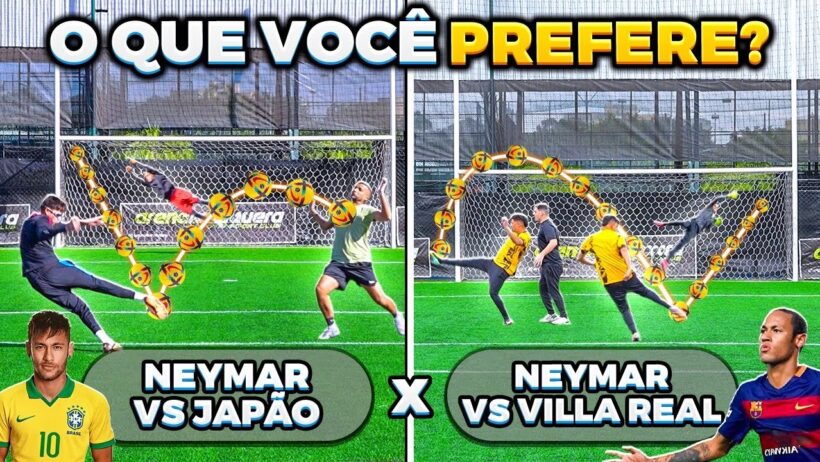 VOCÊ PREFERE GOL DO NEYMAR CONTRA O JAPÃO ou GOL DO NEYMAR VS VILLA REAL? (CL9 ESTÁ EM SEU PRIME) 😱