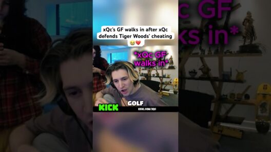 xQc CAUGHT By GF After DEFENDING Tiger Woods CHEATING 😭 #xqc #girlfriend #cheating