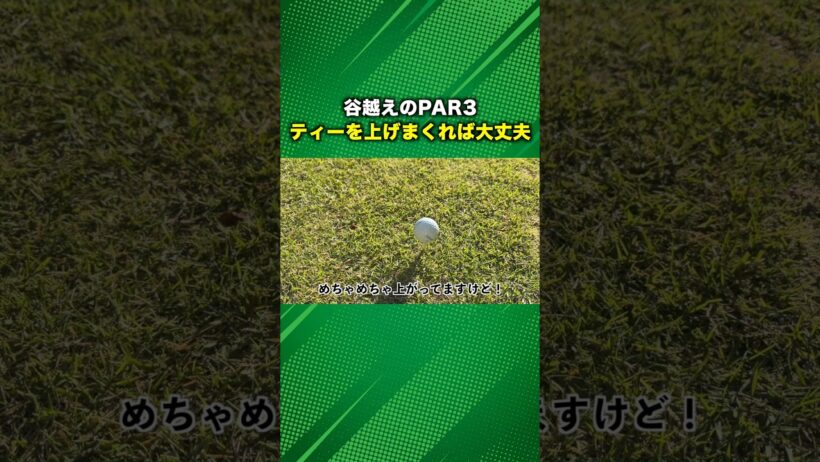 そんなにティーアップして大丈夫！？谷越えPAR3の攻略法 #ゴルフ #マイゴルフ