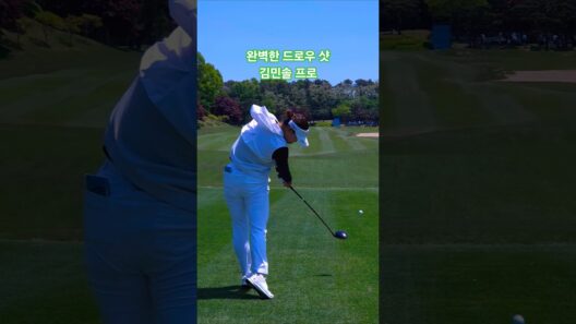 볼 진짜 예쁘게 날아가네요. #김민솔 프로 드라이버 스윙. 슬로우로 감상하기. #골프 #golf (구독은 좋아요)
