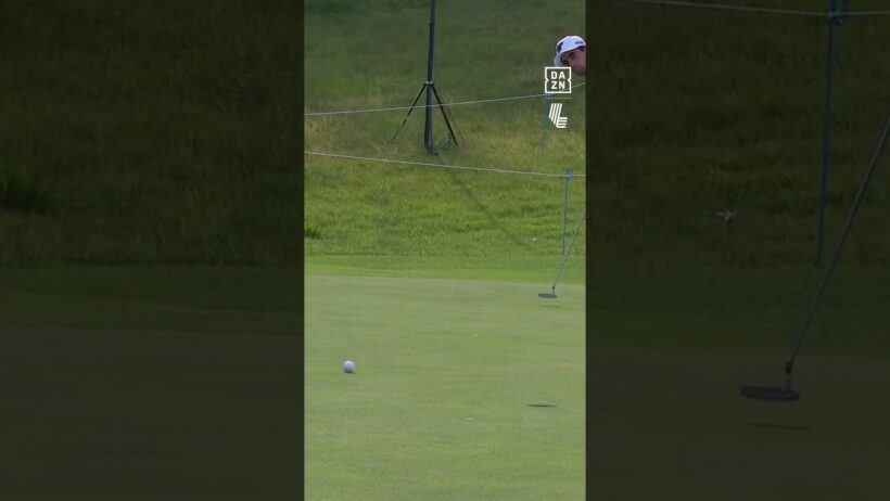 Insane birdie putt by Joaquin Niemann 🤩 #LIVGolf