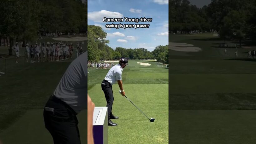 Cameron Young driver swing is pure power 🔥⛳️