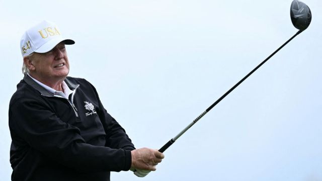 Donald Trump Shows Off His Golf Skills But Ends Up ‘Hitting’ Bill Cassidy