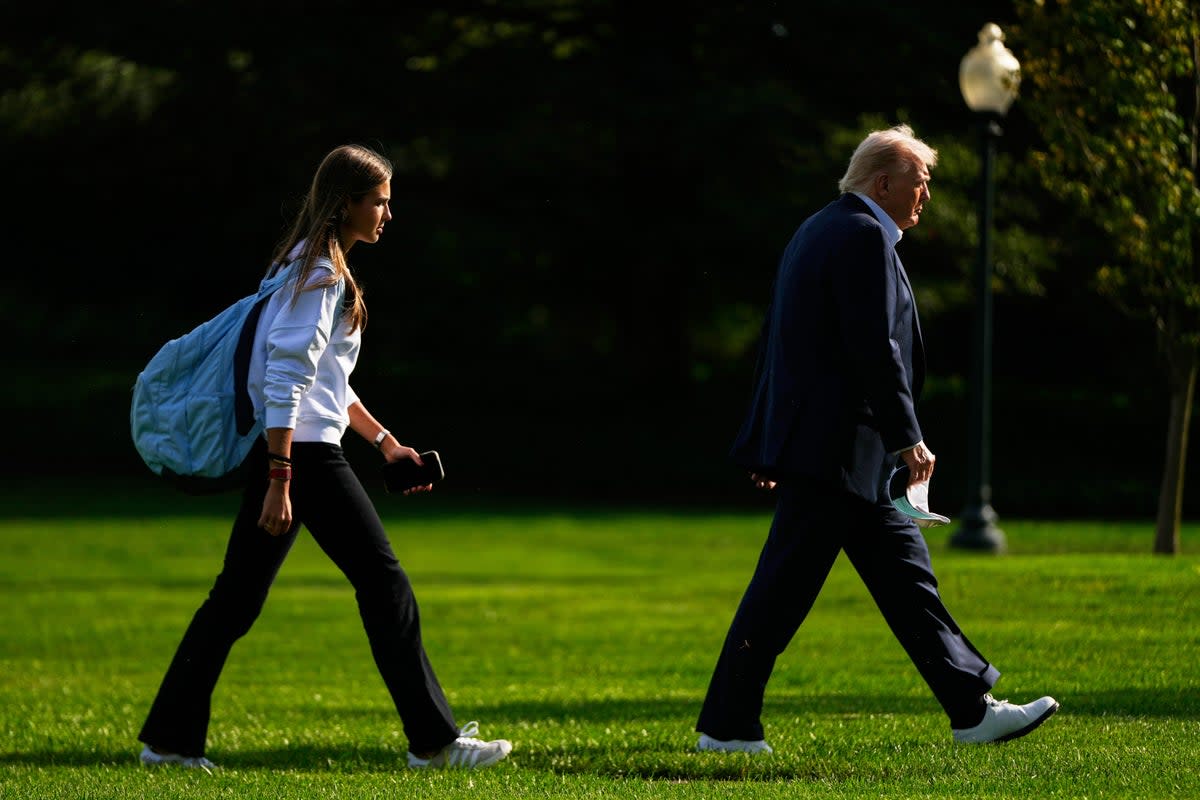 Donald Trump’s granddaughter has joined the University of Miami’s golf programme (AP)