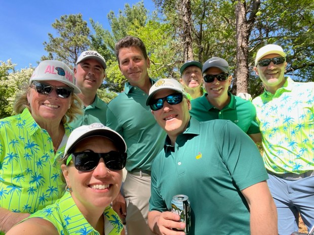 Matching team attire can elevate the spirits of teams in charity golf tournaments. (Moira McCarthy photo)
