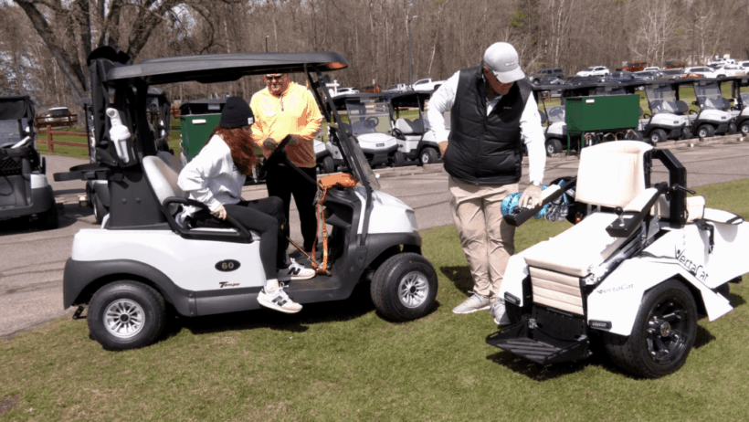 A family in Grand Rapids make a special memory with game of golf