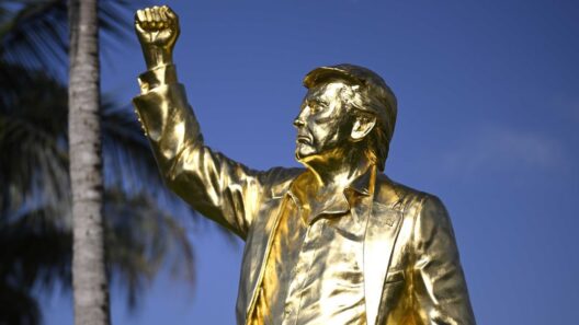 Donald Trump golden statue viral video has people saying the same thing online