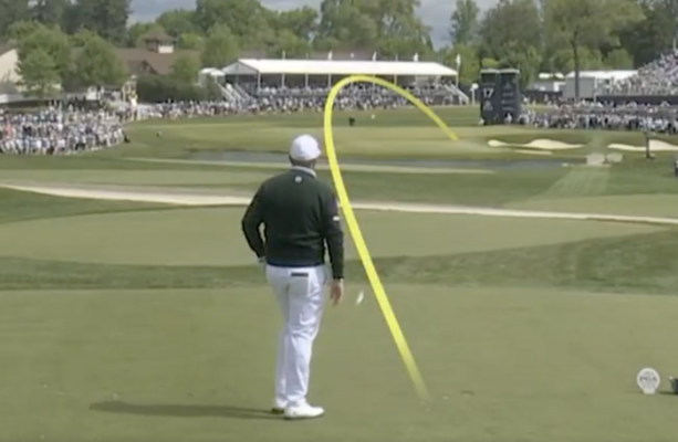 Shane Lowry shanks tee shot straight into the water at PGA Championship