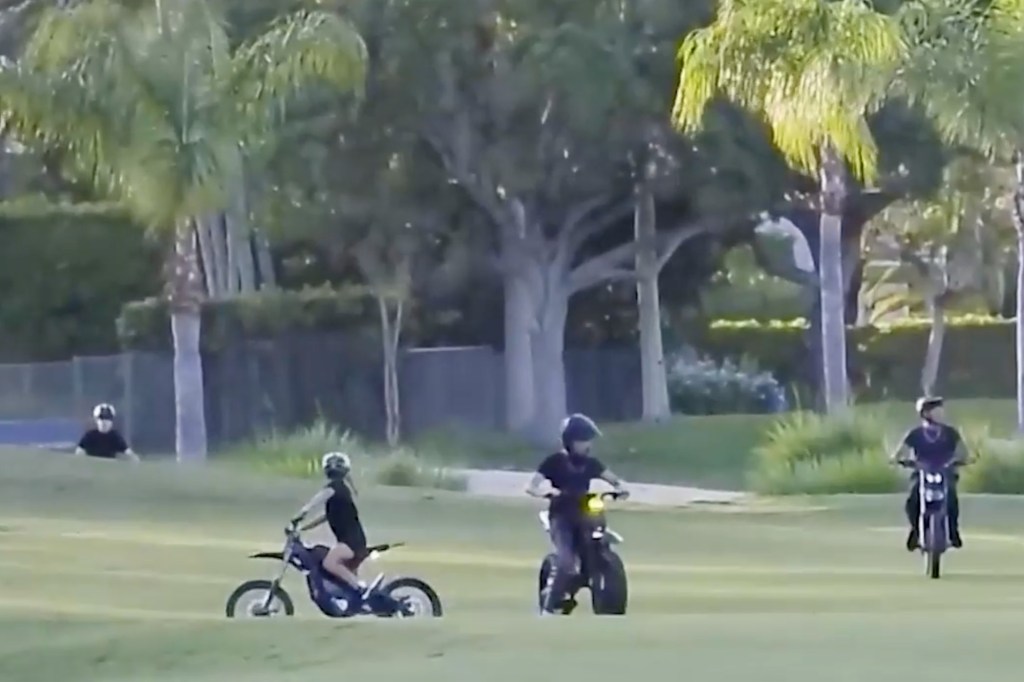 Video taken by the witness shows several juveniles on the golf course engaging in criminal mischief, police said. At least four teens are seen riding motorized bikes along the golf course, while several others are inside a golf cart driving on the green.