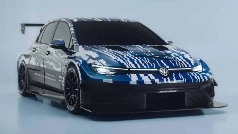 Volkswagen Golf R 24H: huge rear wing, side exhaust and the most radical Golf R for the 2027 24h Nürburgring