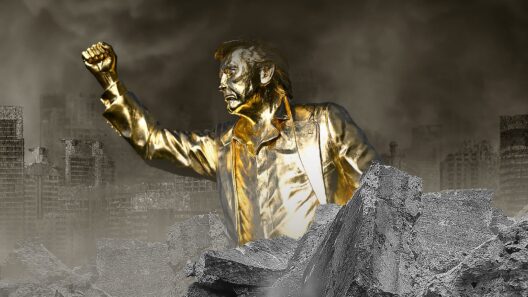 What the 22-foot golden statue of Trump tells us about the end of Trumpism.