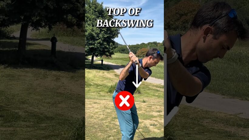 GOLF TIP - TOP OF BACKSWING #golfswing #golf #golftips #golfer #golfcoach #golfadvice #golflife