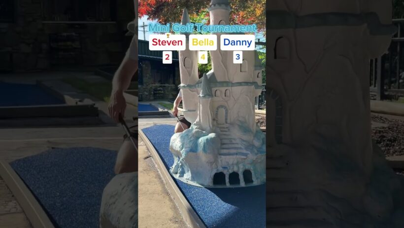BELLA’S BACK! Y3:S7 Mini Golf Tournament #2 (Hole 2) #golf #minigolf #viral #puttputt #fun #sports