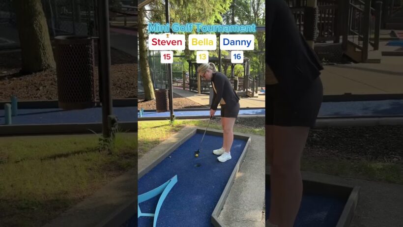 BELLA’S BACK! Y3:S7 Mini Golf Tournament #2 (Holes 7-8) #golf #minigolf #viral #puttputt #fun