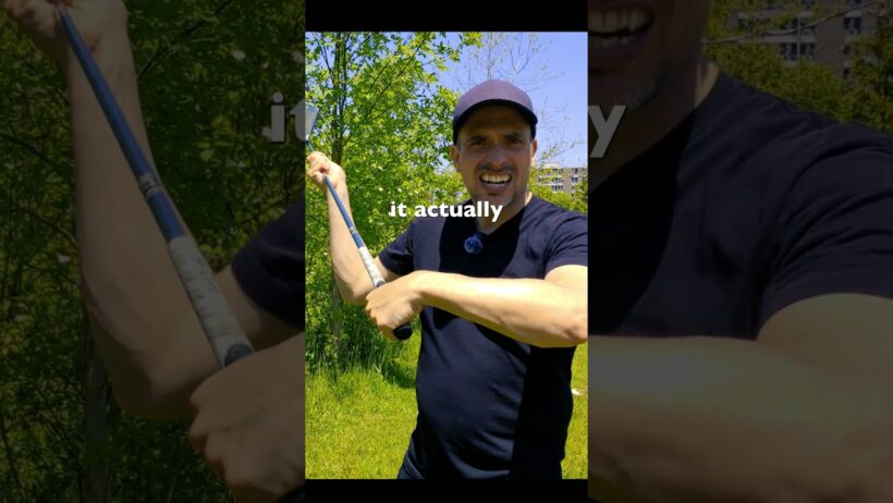Force your wrist to BOW by stabbing it with a pencil. (or a tee)  #golf #golftips