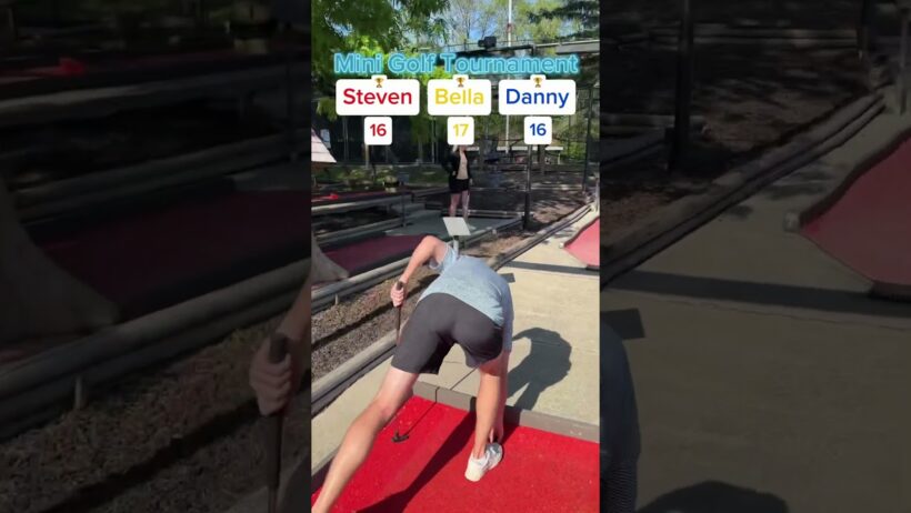 Y3:S7 Mini Golf Tournament #5 (Holes 7-8) #golf #minigolf #viral #puttputt #fun #sports #bella