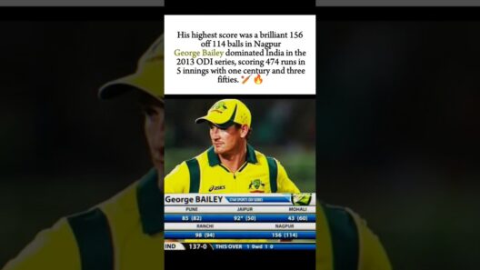 George Bailey dominated India in the 2013 ODI series, scoring 474 runs in 5 innings #cricket