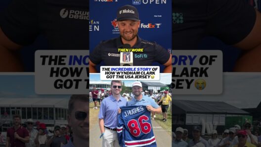 The story of how Wyndham Clark got the Jack Hughes USA jersey 😂 #shorts #golf #pgatour