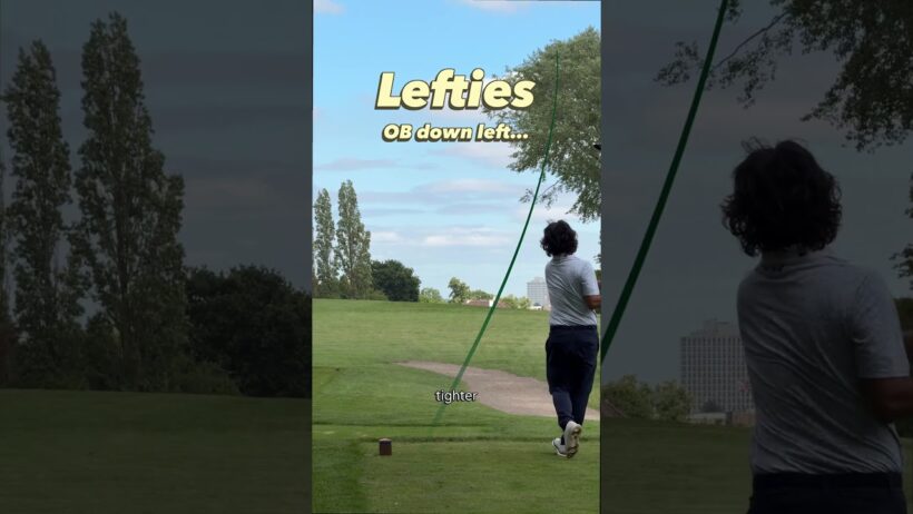 The lefty miss we should always play for! #leftygolf #lefthandedgolf #golfswing