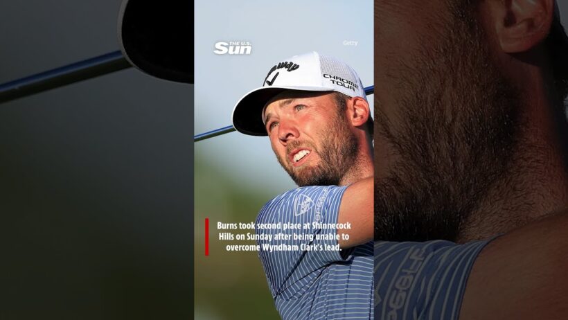 Sam Burns tears up during press conference #pga #usopen #golf