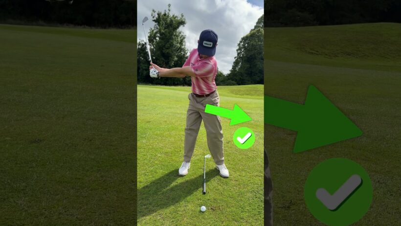 Simple trick to stripe your 7 iron #golf #golfswing #golftips