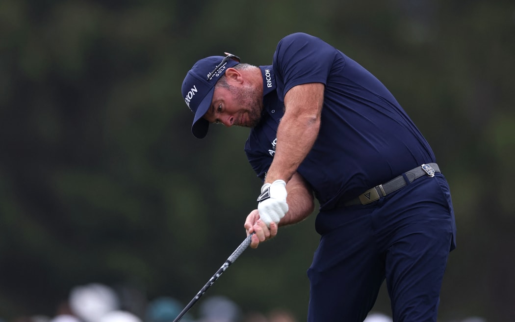 NEWTOWN, PENNSYLVANIA - MAY 15: Ryan Fox of New Zealand plays his shot from the 15th tee during the second round of the PGA Championship at Aronimink Golf Club on May 15, 2026 in Newtown, Pennsylvania.   Richard Heathcote/Getty Images/AFP (Photo by Richard HEATHCOTE / GETTY IMAGES NORTH AMERICA / Getty Images via AFP)
