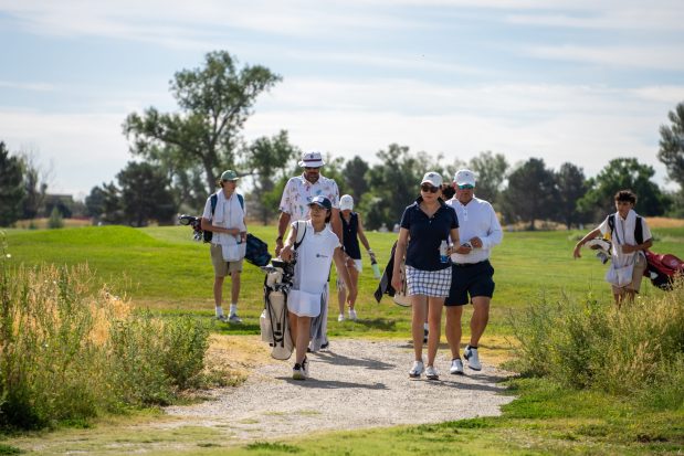 A group of caddies during a CGA fundraising event called Find CommonGround. (Courtesy CGA)