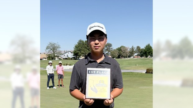 Sunny Hills freshman golfer Jansen Baek won the CIF-SS Central individual regional at Bear Valley Country Club in Victorville on May 11, 2026. (Courtesy of Scott Enrico)