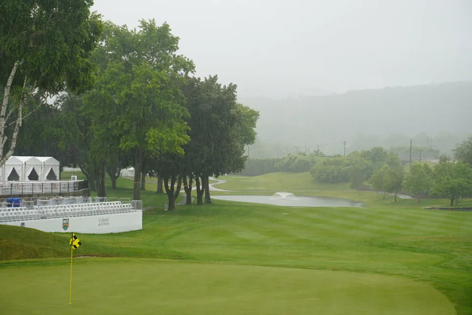 En-Joie Golf Course in Endicott, pictured on a rainy June 22, just days before the start of the 2026 Dick's Open.