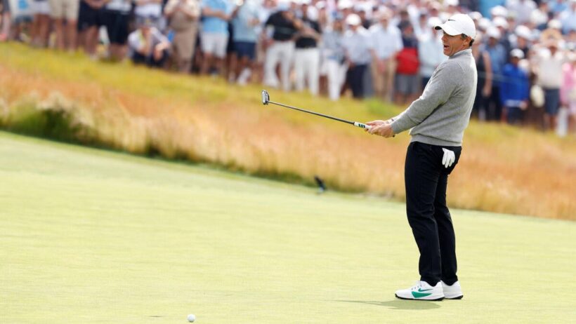 Rory McIlroy goes low, falls back, still opens 2026 U.S. Open in contention