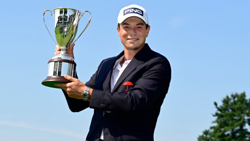 Viktor Hovland wins Travelers in Monday playoff when Scheffler misses short birdie putt