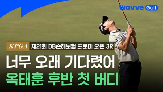 [2026 KPGA] '후반 첫 버디' 감격스러워하는 옥태훈ㅣDB손해보험 3Rㅣ웨이브 골프