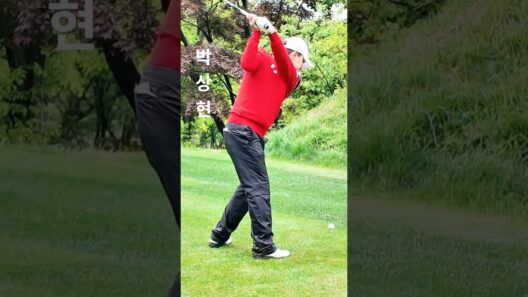 박상현 프로의 파워 넘치는 릴리즈로 하이 피니시 #박상현 #골프채 #golf #golfswing #골프 #골프스타