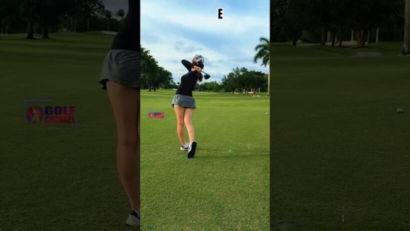 Amazing Golf Swing you need to see | Golf Girl awesome swing | #golf #shorts