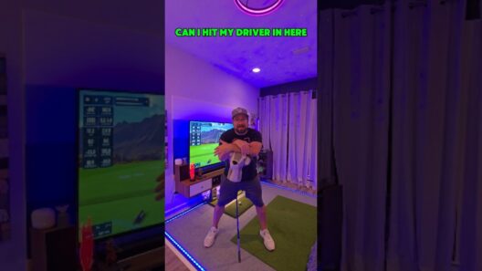 Pray For Me...First Driver Swing In my TINY GOLF SIM! #golf