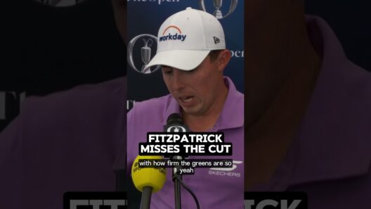 Matt Fitzpatrick reacts to missing the cut at The Open