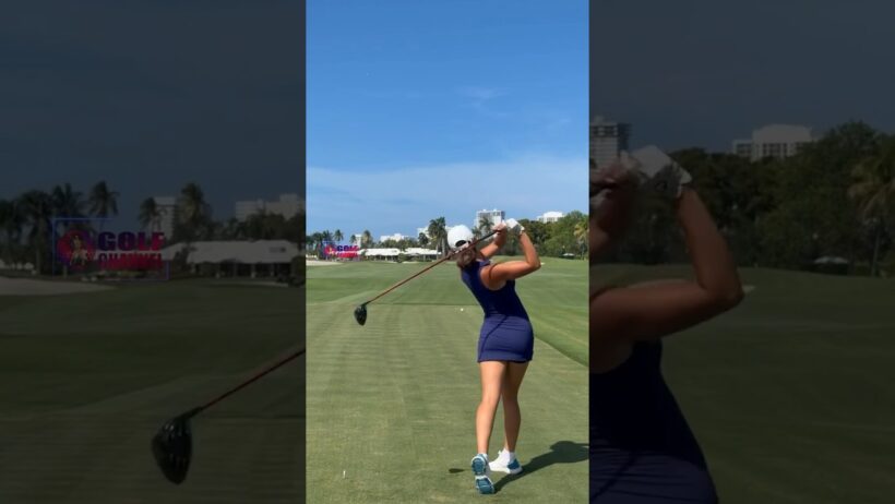 Amazing Golf Swing you need to see | Golf Girl awesome swing | Golf shorts | BRIANA MORRIS