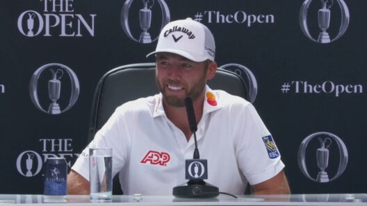 'Go over there and give it your best' - new dad Sam Burns on leading Open by two-shots