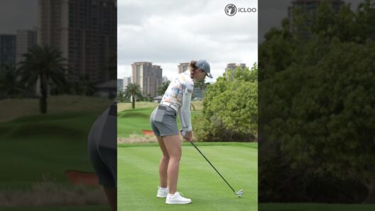 Even her iron shots go as far as most players' drives.