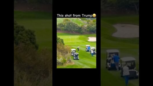 Trump's shot from the fairway 👀 #golf #trump #shorts