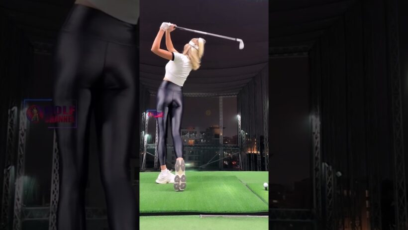 Amazing Golf Swing you need to see | Golf Girl awesome swing | Golf shorts | SAM STOCKTON