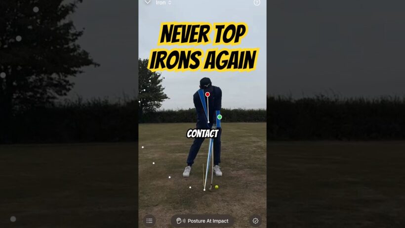 Stop Topping Irons Instantly! Simple Golf Tips #golf #golftips