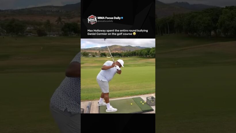 Max Holloway would NOT let Daniel Cormier breathe on the golf course 💀
