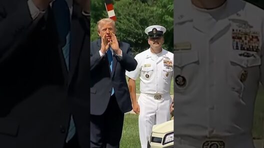 Trump escorted by golf cart to Cabinet meeting at Camp David