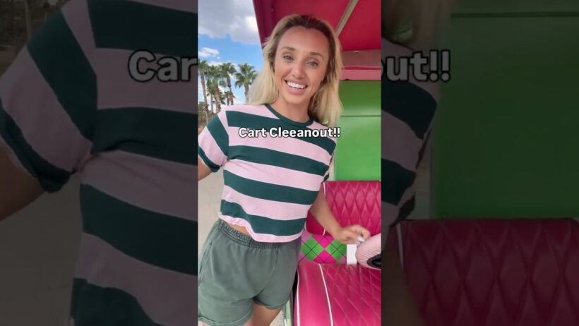 Up to par! #cartgirl #funny #golf #golfgirls #golfer #golfing #golfcart #golfcourse #cleaning #fun
