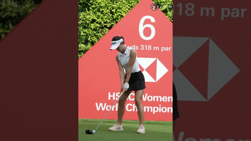 Lydia Ko gets clean contact even with a low tee.