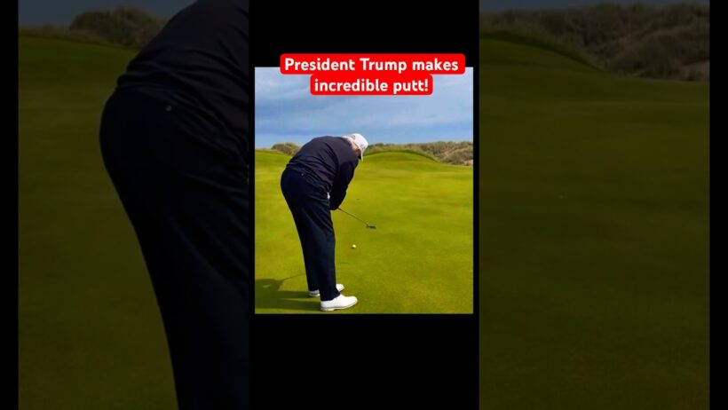 President Trump Drains an Incredible Putt! 😳⛳️