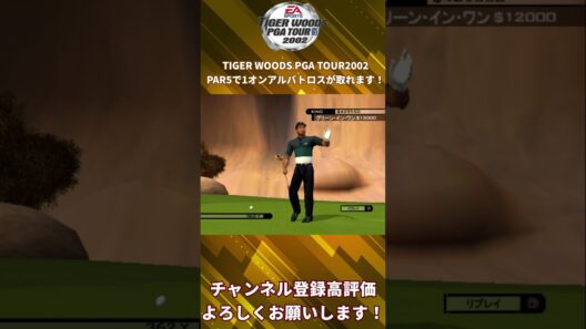 TIGER WOODS PGA TOUR2002 PS2 PAR5で1オンアルバトロスが取れます！