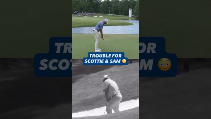 Scottie Scheffler and Sam Burns both run into trouble on the 3rd 😬