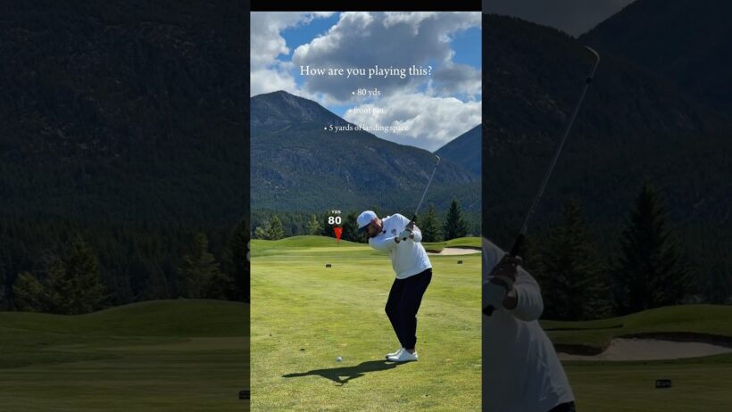 How are you playing this with $250 on the line? #golf #golfswing #golfshot #mountains
